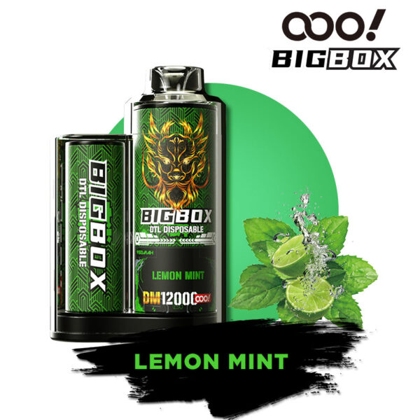 OOO! BIGBOX DT/LDL Vape desechable POD 12000 inhalaciones de 25 ml con flujo de aire ajustable y recargable, 3 mg, 5 mg, 6 mg España